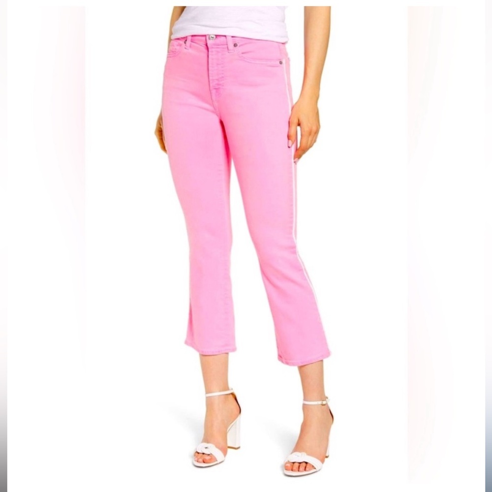 7 for All Mankind Hot Pink Kick Flare Jeans